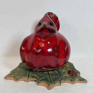Bonnie Meyer Day Clay Sculpture Cardinal Original 3.5 x 3 x 3.5  Inches B DAY 83